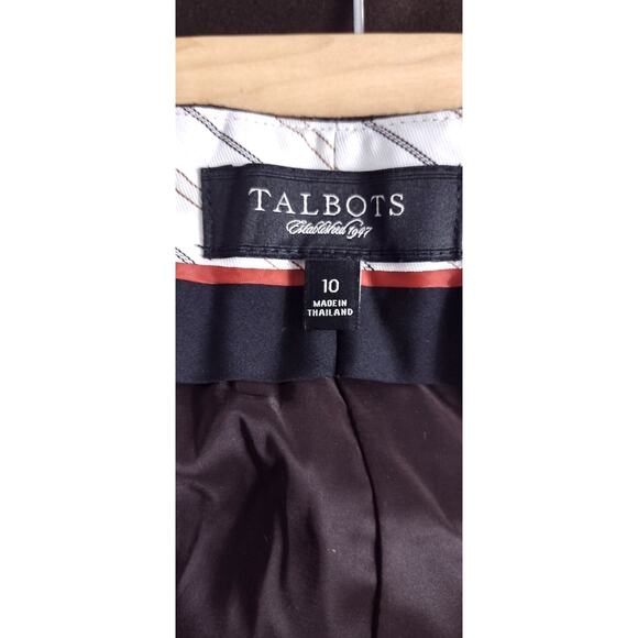 Talbots Signature Straight Brown Wool Spandex Blend Trouser Pant Size 10 - Picture 9 of 11